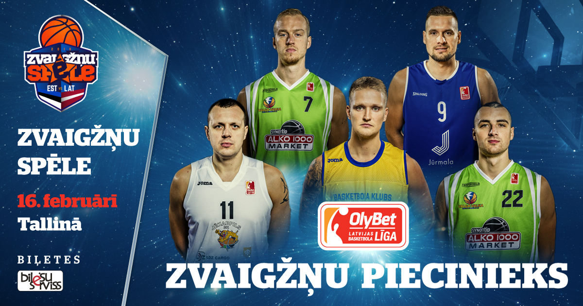 OlyBet LBL Zvaigžņu piecniekā Ventspils, Jūrmalas, Valkas un Jēkabpils basketbolisti