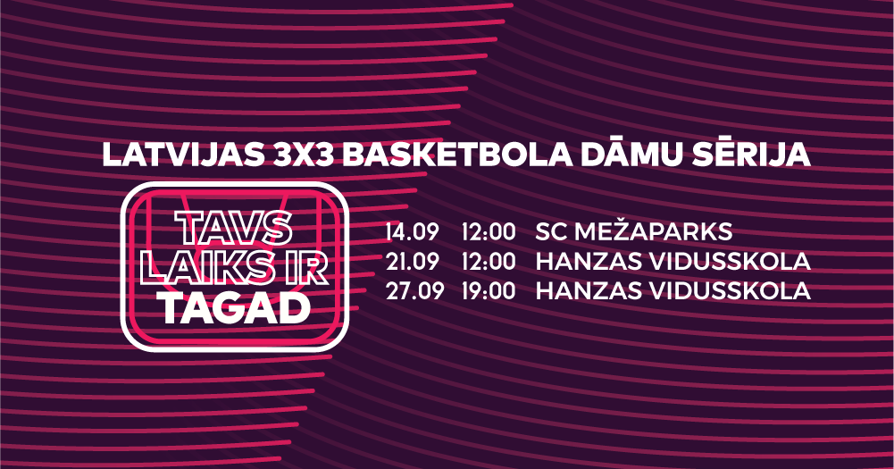 3x3: sestdien Mežaparkā 3x3 Dāmu sērijas pirmais turnīrs