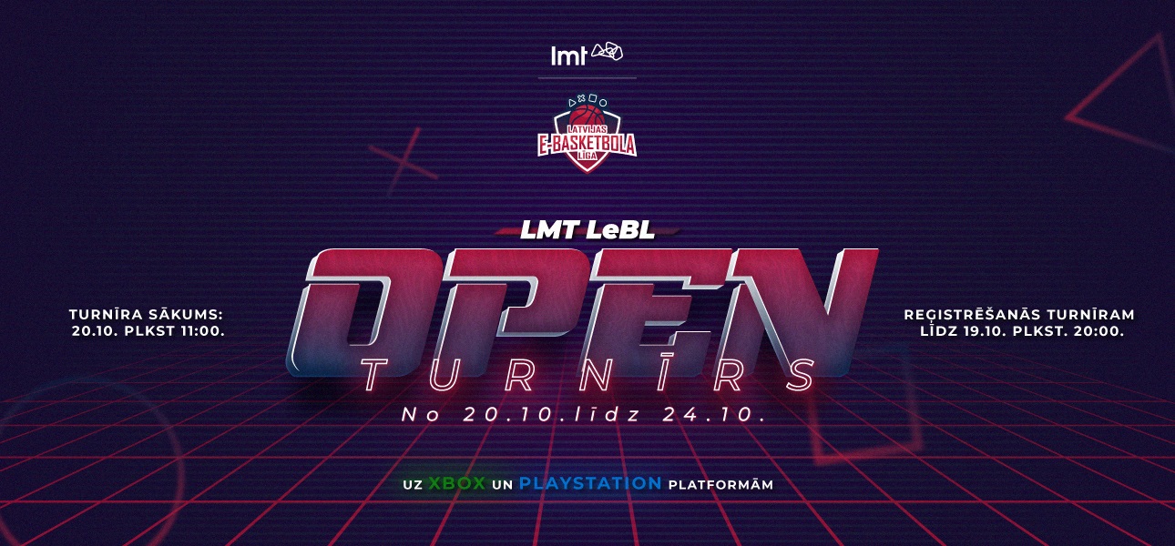 Var pieteikties LMT Latvijas e-Basketbola līgas otrajam OPEN turnīram