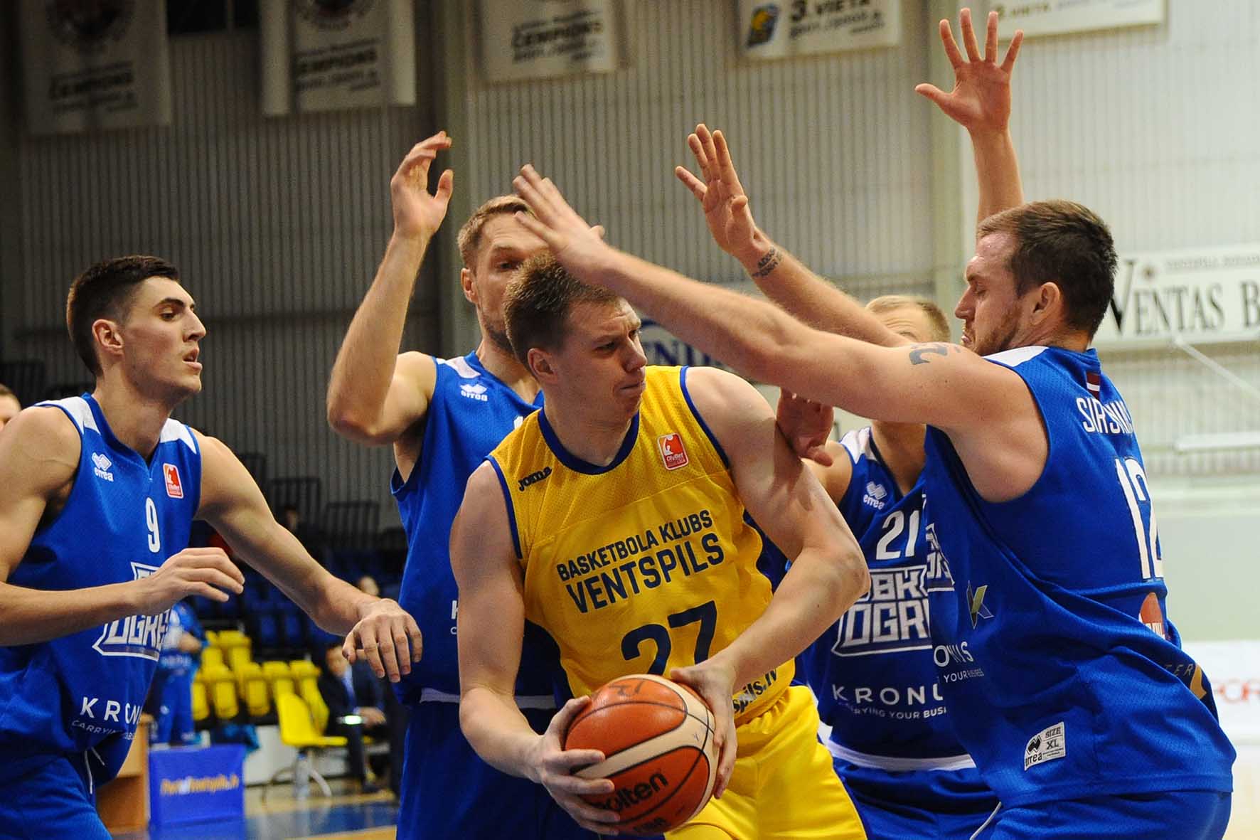 OlyBet LBL pusfināls: otrdien sākas sērija BK “Ventspils” – BK “Ogre”