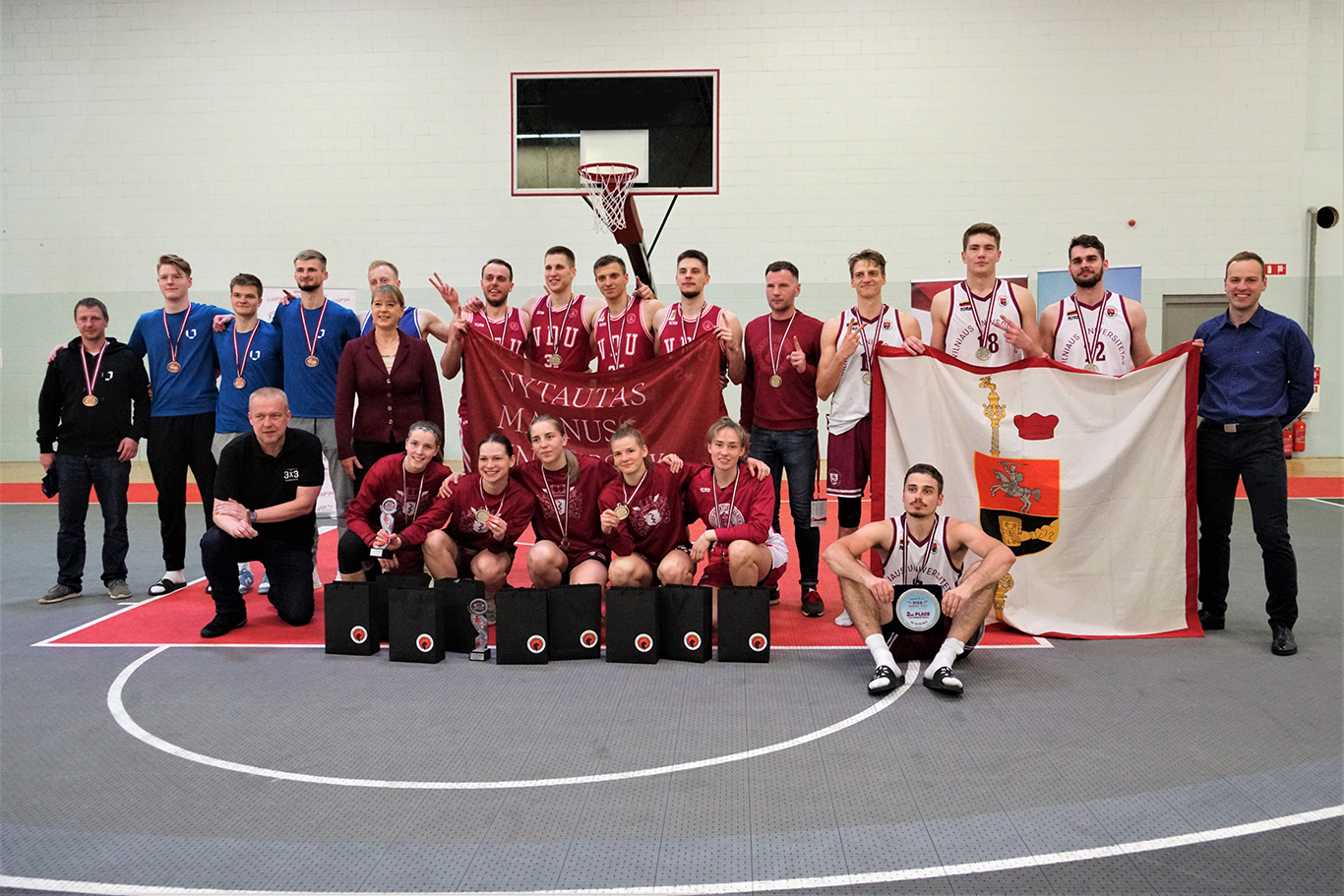 RSU 3x3 basketbolistes izcīna Latvijai vienīgo medaļu komplektu SELL studentu spēlēs Rīgā