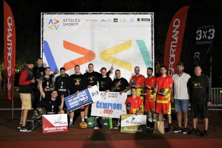 Starmešu gaismā Gulbenē ceļazīmi uz Latvijas kausa finālu izcīna Madonas 3x3 basketbolisti