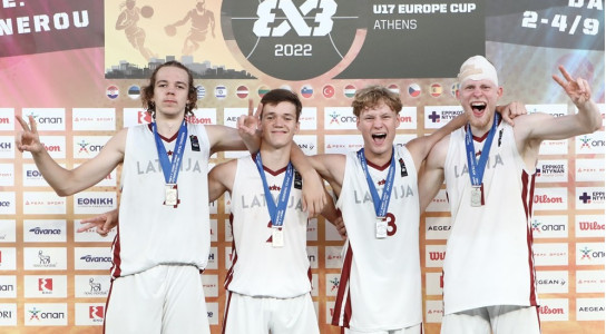 3x3: Latvijas U17 izlases puiši izcīna Eiropas U17 čempionāta sudrabu