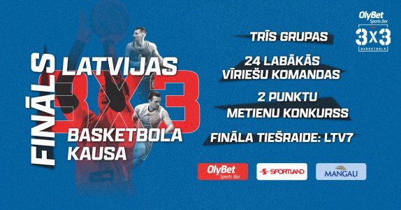 Latvijas 3x3 basketbola “OlyBet Sports Bar” kausa fināls 6. un 7. augustā Ventspilī