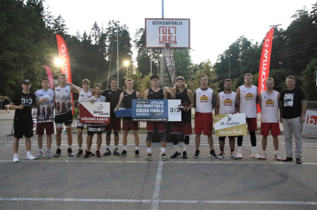 RSU 3x3 basketbolisti Latvijas kausa Ogres finālspēlē atspēlējas un uzvar