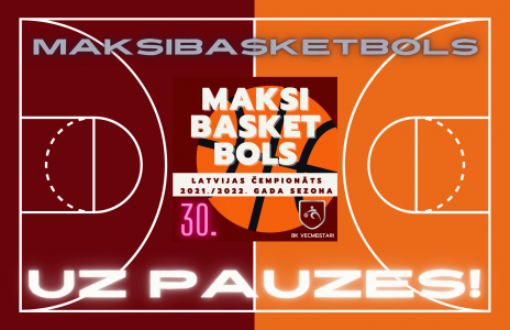 Maksibasketbola čempionāts uz pauzes!