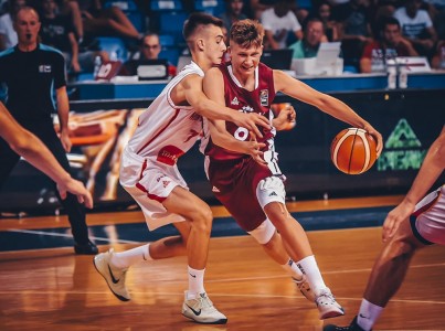 U16 puiši: šokēta Melnkalne, otrdien 14:45 astotdaļfinālā ar Krieviju