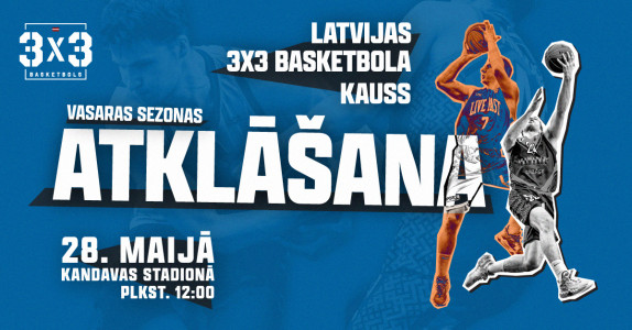 28. maijā Kandavā startēs Latvijas 3x3 basketbola kauss