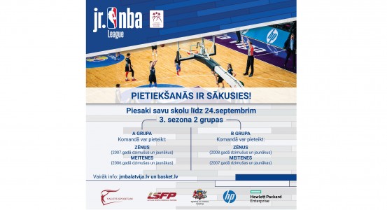 NBA Junioru līgas 3. sezona skolu komandām: piesakies!