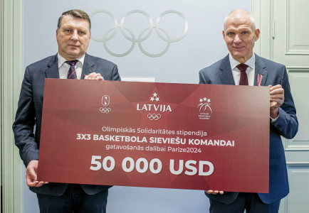 LOK piešķir 50 000 USD 3X3 basketbola sieviešu komandai sagatavošanās posmam olimpiskajām spēlēm Parīze'2024