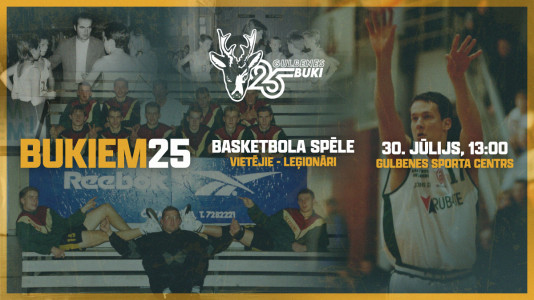 Atzīmēs lieliskās basketbola komandas “Gulbenes Buki” 25 gadu jubileju 